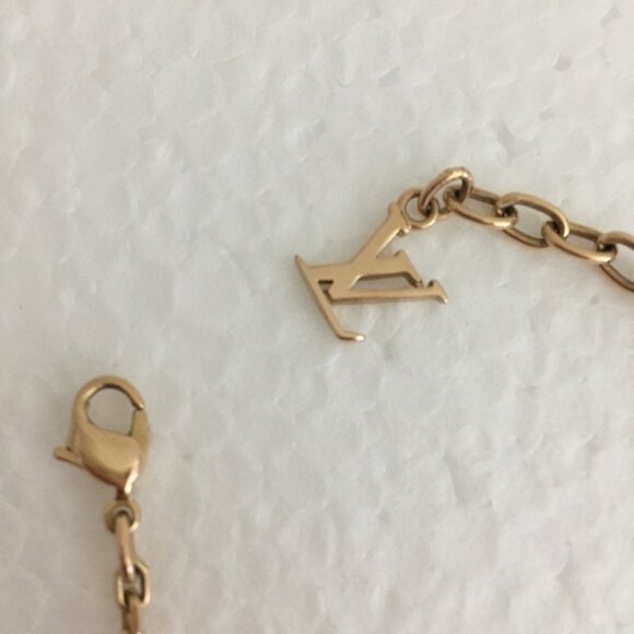 Louis Vuitton Crystal Gamble Station Bracelet 8" 100% Authentic Gold Plated - Picture 6 of 9